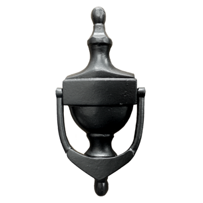 6 Inch Black Iron Victorian Urn Door Knocker