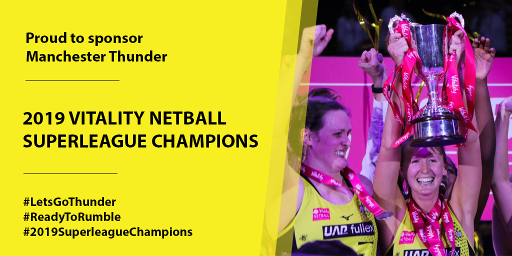 Manchester Thunder 2019 Superleague Champions