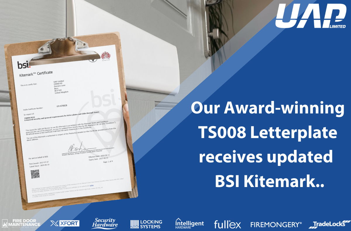 UAP Ltd’s Award-Winning Soterian TS008 Letterplate Receives Updated BSI ...